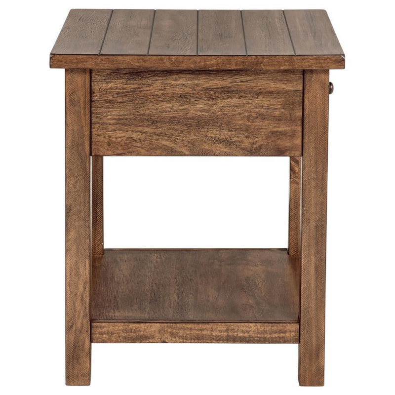 Payne - 1 Drawers Wood End Table with Shelf