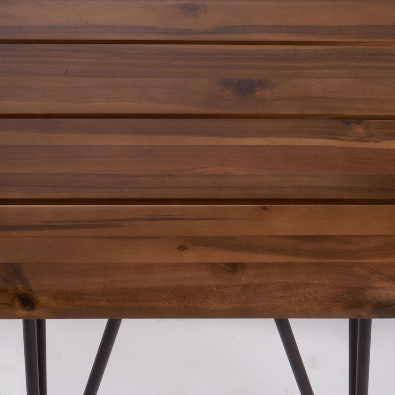 Zenith - Outdoor Industrial Accent Table (Set of 2) - Teak