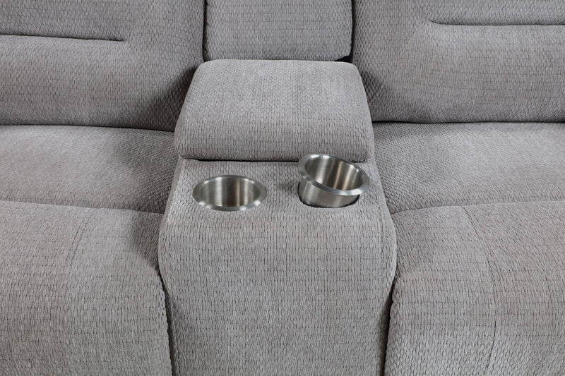 Gilson Chenille Upholstered Reclining Loveseat Grey