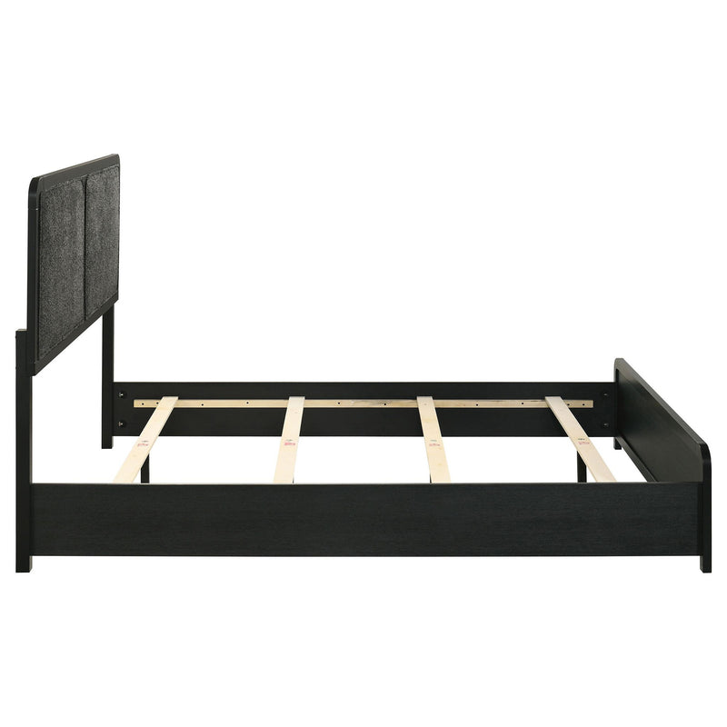 Cavelle 51-inch Upholstered Queen Bed Black