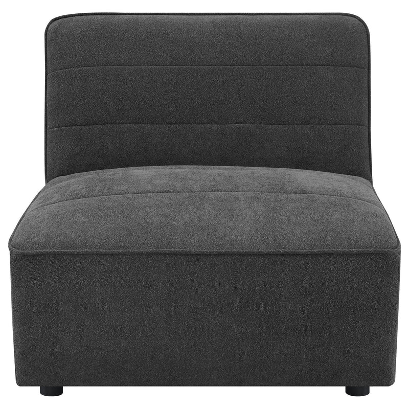 Ortega - Upholstered Armless Chair - Charcoal