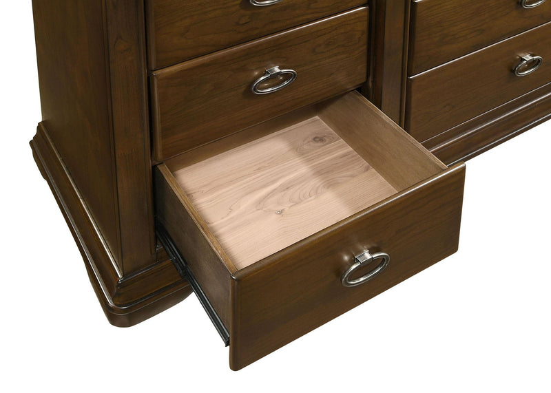 Garland 11-drawer Bedroom Dresser with Mirror Brown Cherry