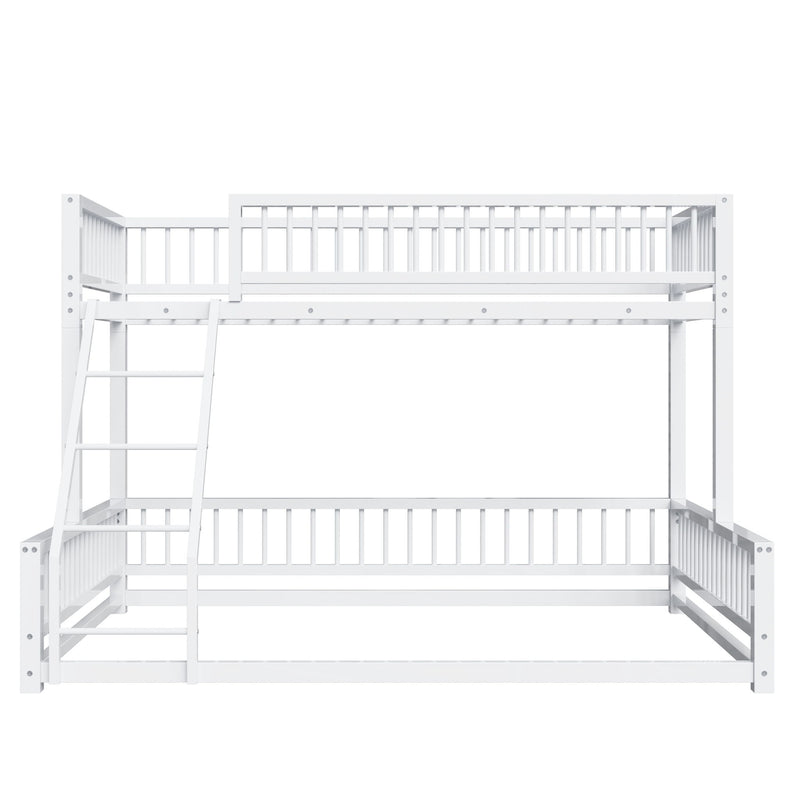 Bunk Bed With Ladder And Safety Guardrails
