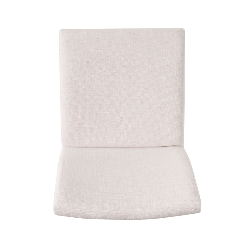 Dining Chairs With Upholstered Seat And Backrest (Set of 2) - Light Beige / Walnut