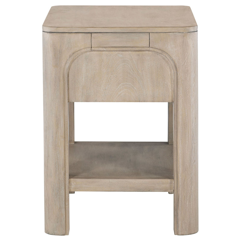 Flores - 1 Drawer Nightstand With Dual USB Ports - Mango Color