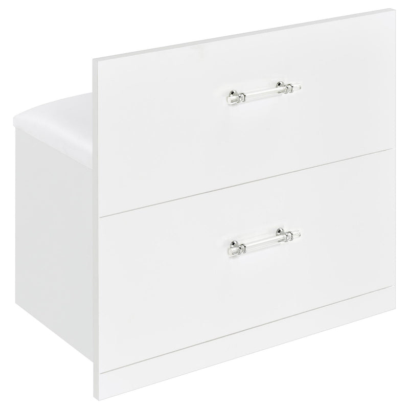 Kerr - 2 Drawer Makeup Vanity Table With Mirror And Stool