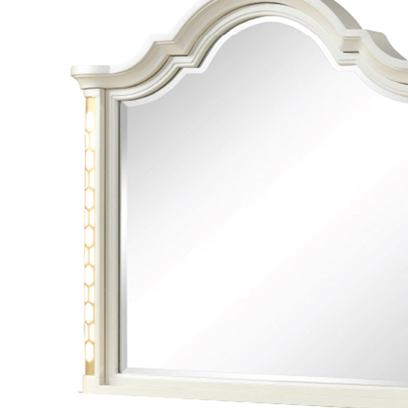 Jasmine - Mirror With Side LED Lightning (Includes Only Mirror) - Beige