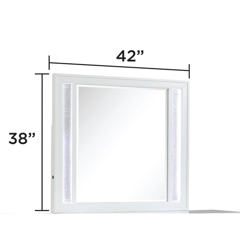 Abigale - Mirror For Dresser Top Made With LED (Includes Only Mirror) - White