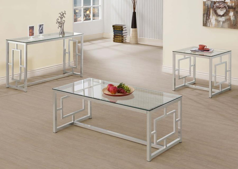 Merced - Glass Top Metal Table