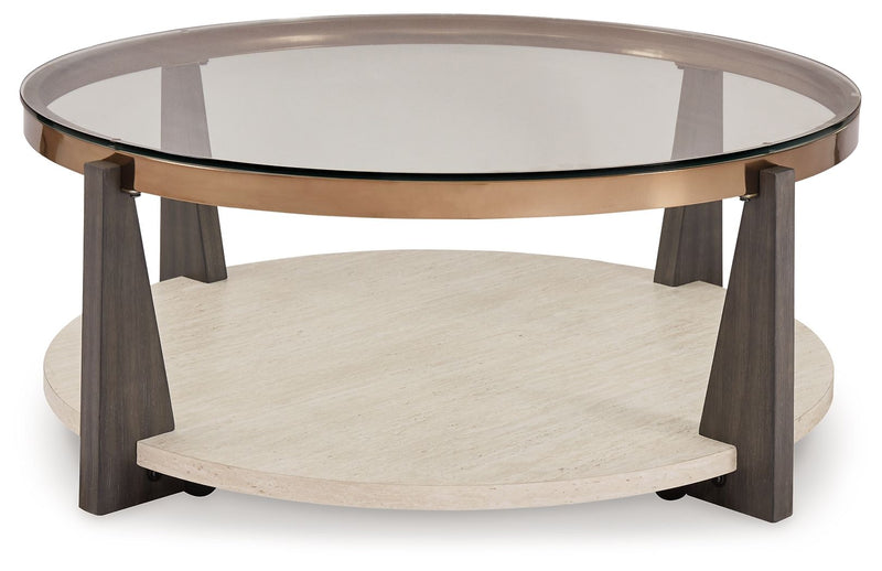 Frazwa - Round Cocktail Table - Multi