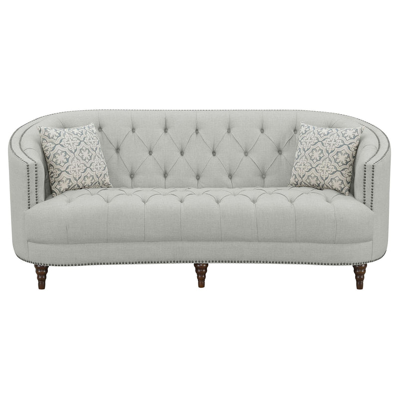 Avonlea Upholstered Sloped Arm Sofa Grey Fabric
