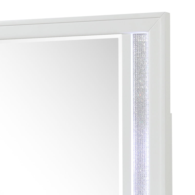 Abigale - Mirror For Dresser Top Made With LED (Includes Only Mirror) - White