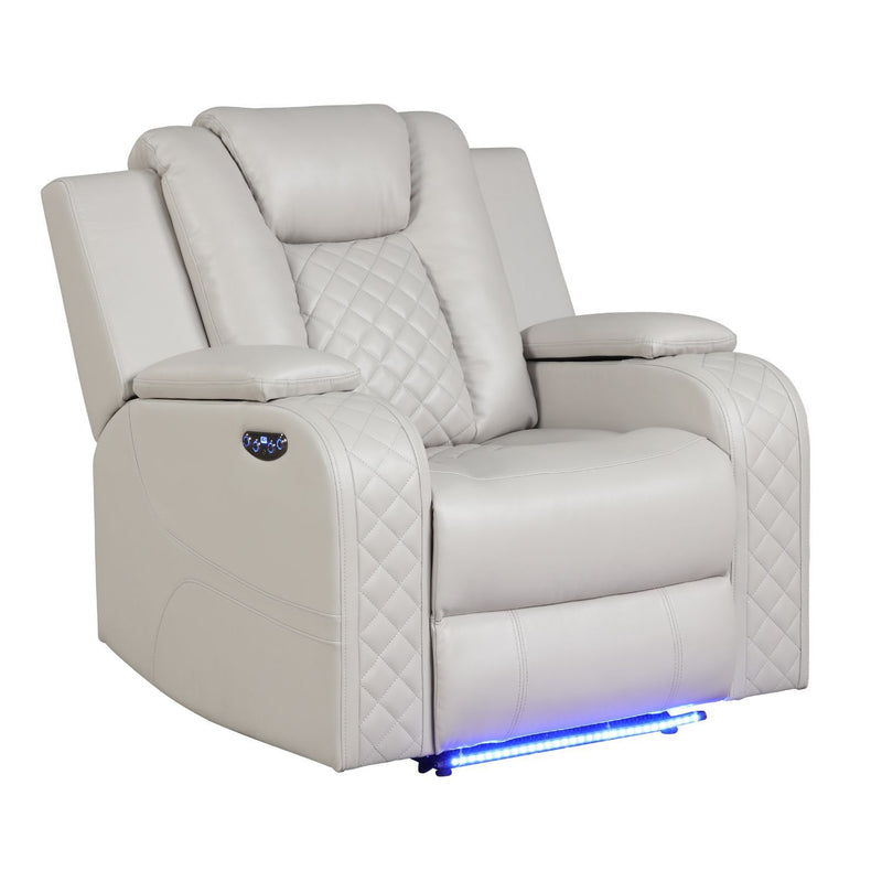 Benz - LED & Power Recliner With Adjustable Headrests And Ambient LED Lighting