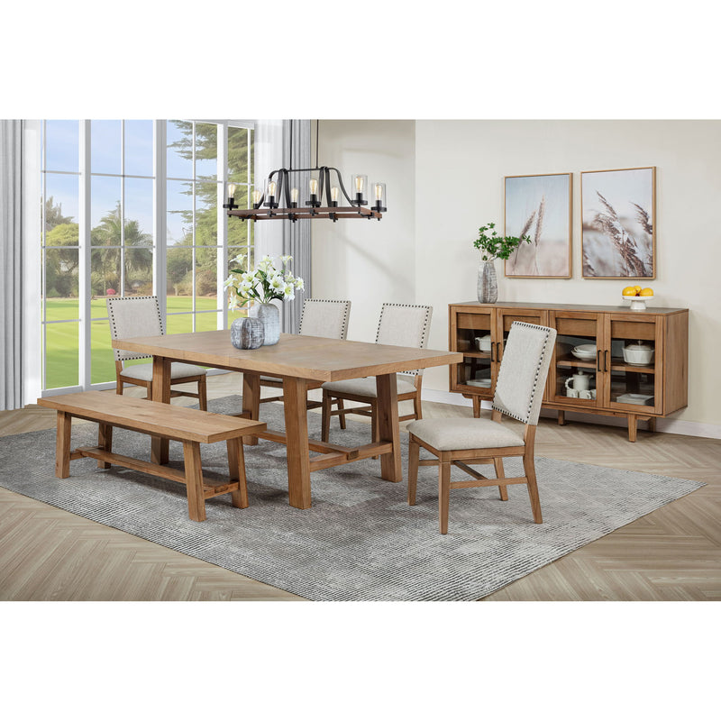 4 Door Sideboard With Dual Drawers - Natural