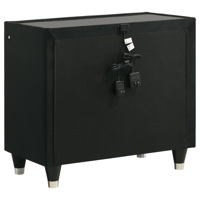 Lorient - 2-Drawer LED Nightstand With USB