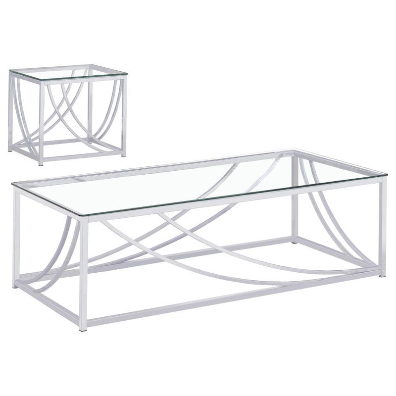 Lille - Glass Top Coffee And End Table Set