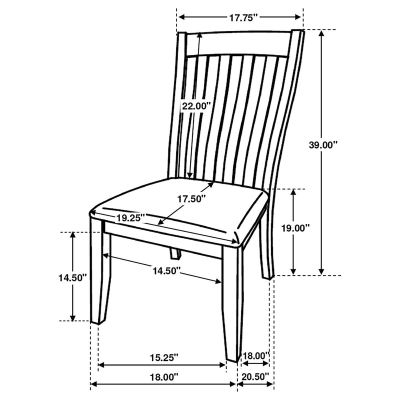 Nogales Wood Dining Side Chair Coastal Grey (Set of 2)