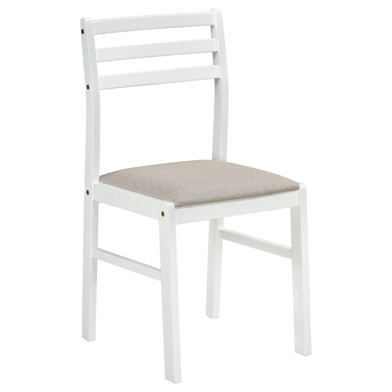 Bucknell 3-piece Round Drop Leaf Dining Table Set White