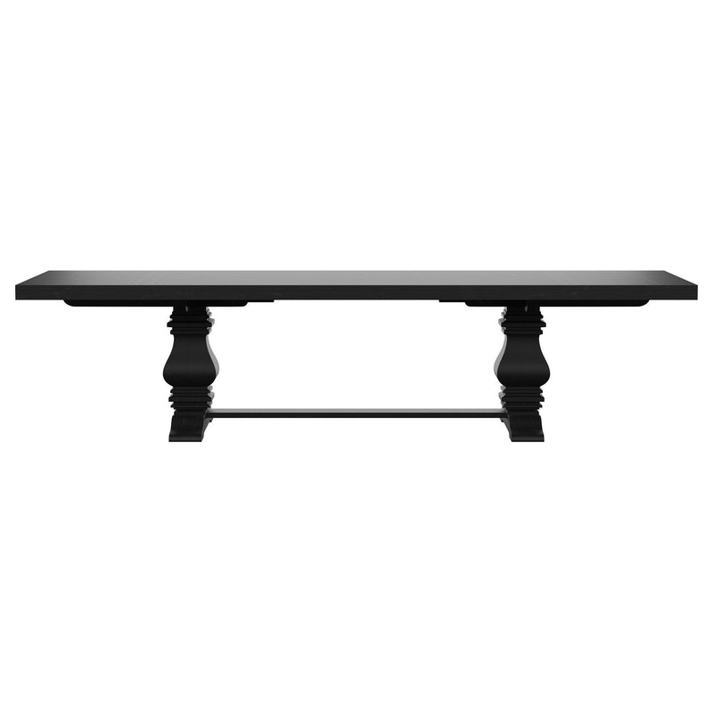 Florence 126-inch Extension Dining Table Distressed Black