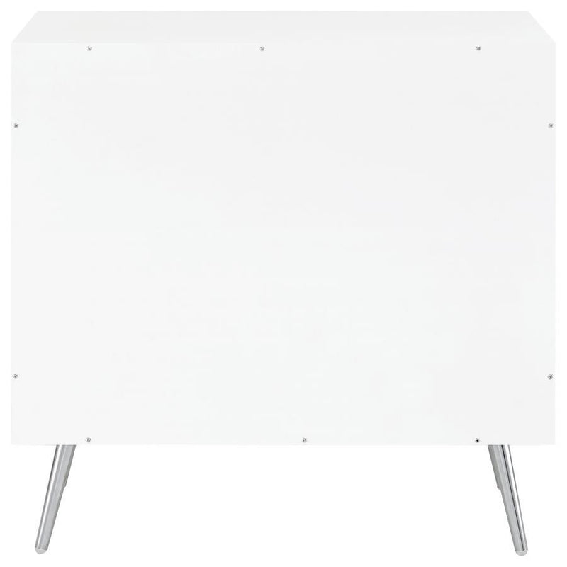 Nieta - 2 Door Engineered Wood Accent Cabinet - White High Gloss