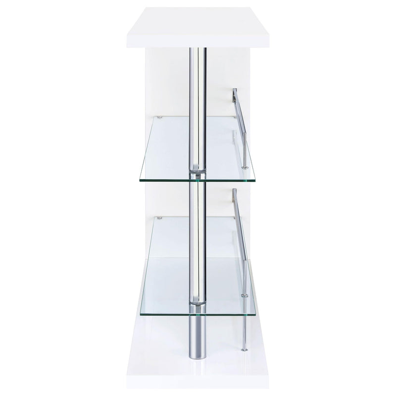 Prescott Rectangular Home Bar Table White High Gloss