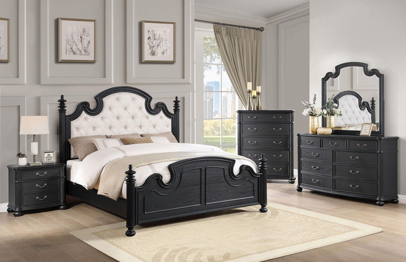 Celina 9-drawer Dresser with Mirror Black Griffin's Furniture Celina 9-drawer Dresser with Mirror Black Griffin's Furniture