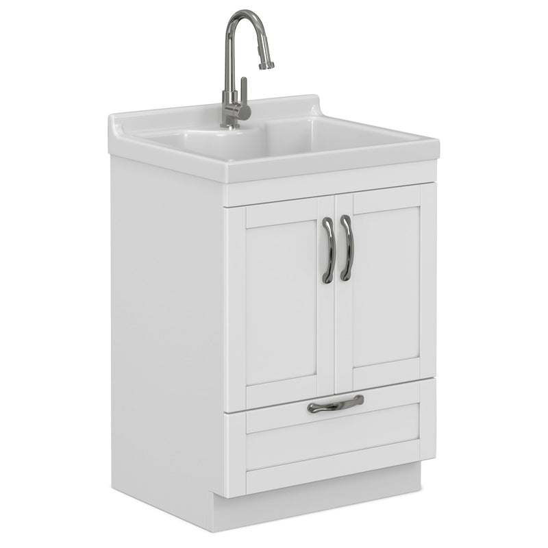 Maile - Laundry Utility Sink And Cabinet With Sink - White