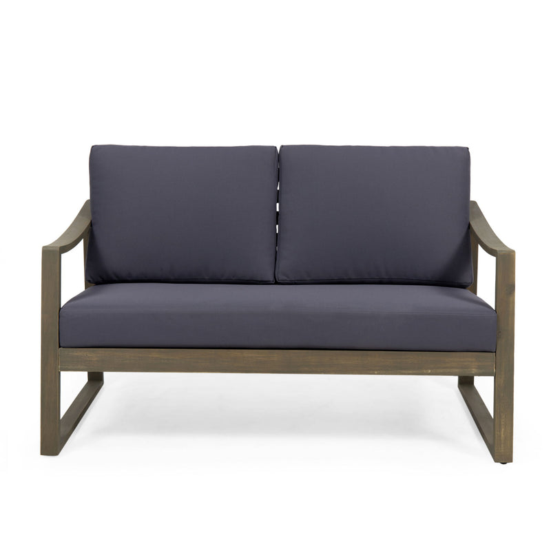 Samwell - Coffee Table & Loveseat Set With Water Resistant Cushions - Dark Gray