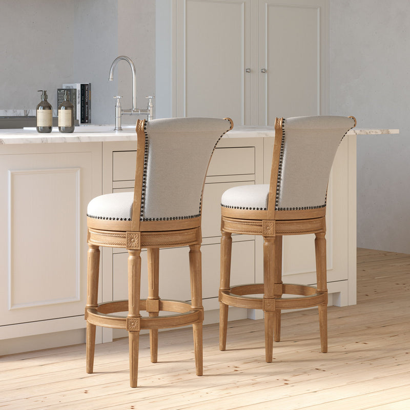 Swivel Barstool With High-Back