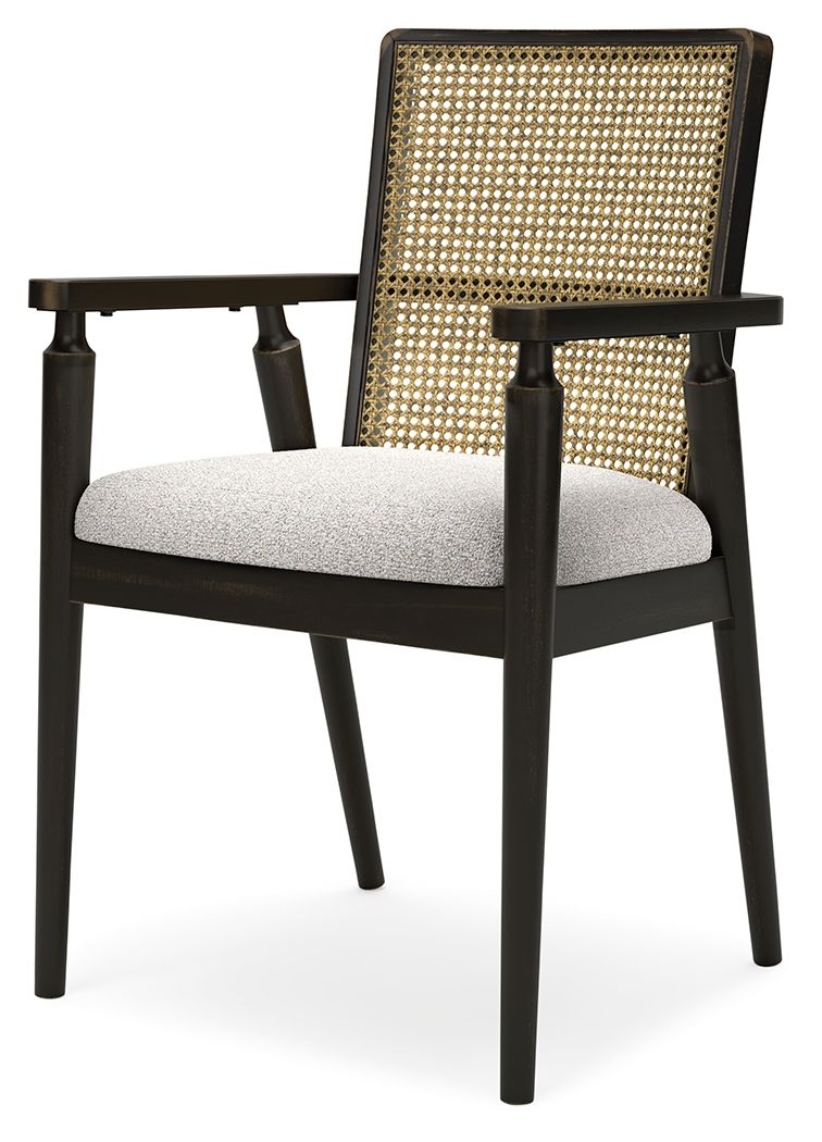 Galliden - Dining Upholstered Arm Chair (Set of 2) - Black