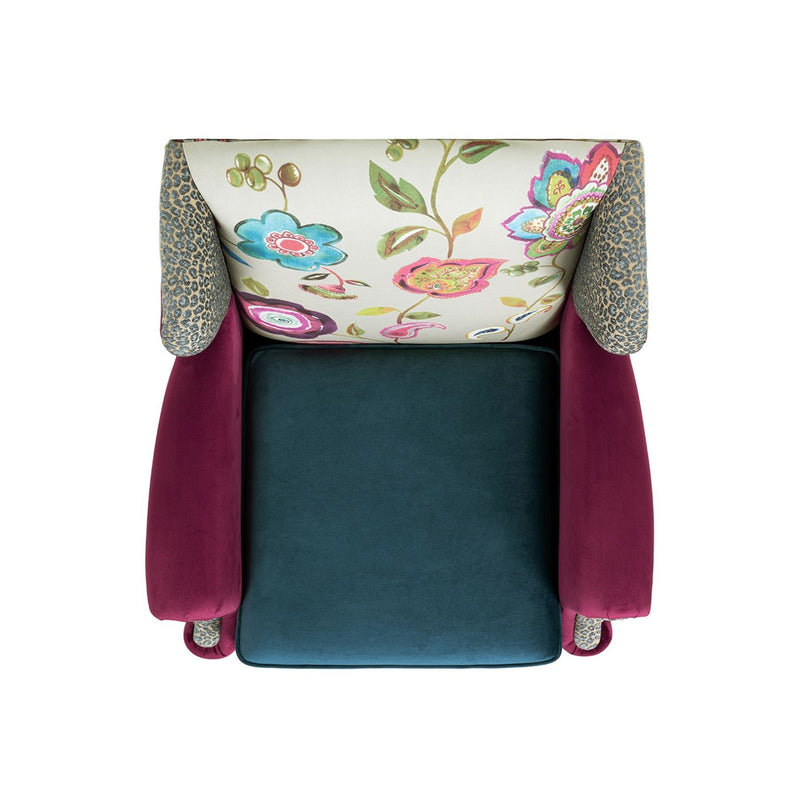 Anya - Wingback Accent Arm Chair - Blue