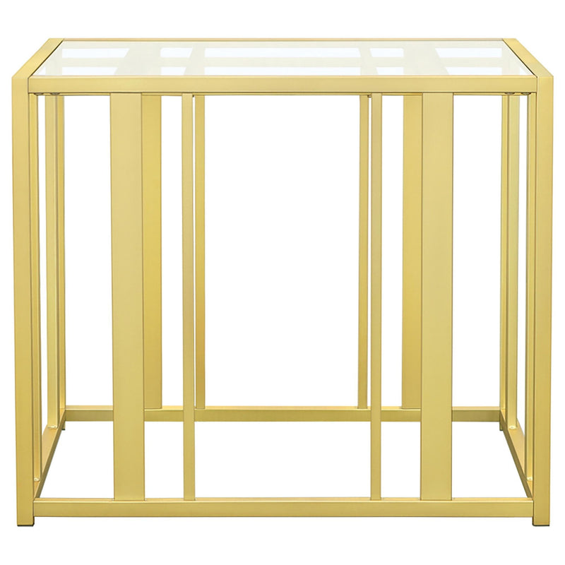 Adri 3-piece Coffee and End Table Set Matte Brass