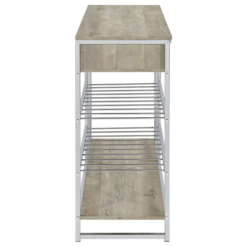 Ethel - 2 Drawer Home Bar Storage With Wine Rack - Oak