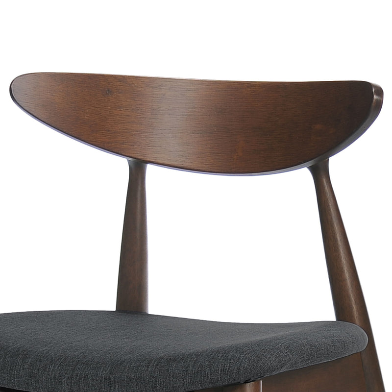 Retro Dining Chairs With Ergonomic Back (Set of 2)
