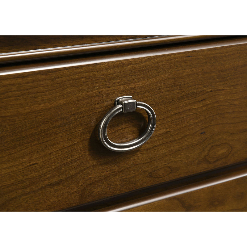 Leonide - 2 Drawer Nightstand With USB Charging And Hidden Storage - Cherry