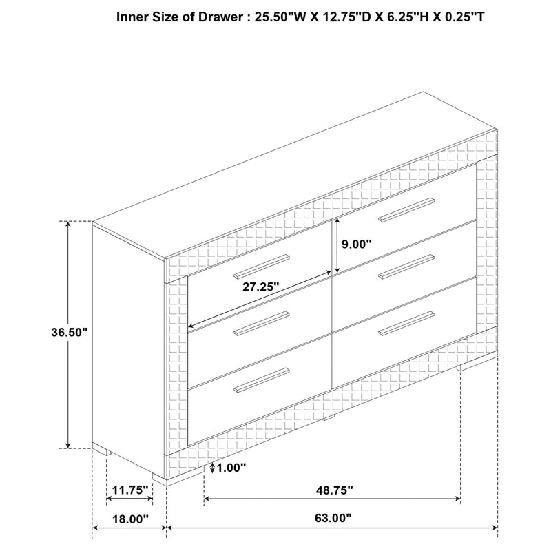 Pierce - 4 Piece Bedroom Set With LED Lighting