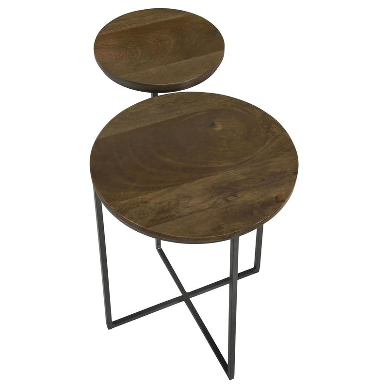 2 Tier Accent Table - Brown