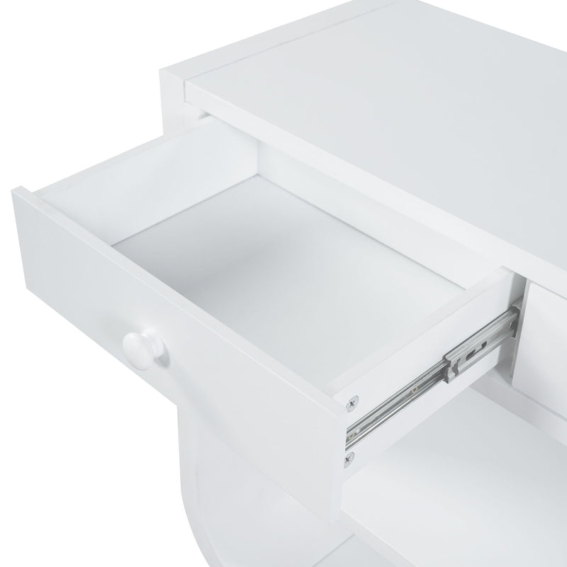 Console Table With 3 Soft Close Drawers & 2 Open Shelves