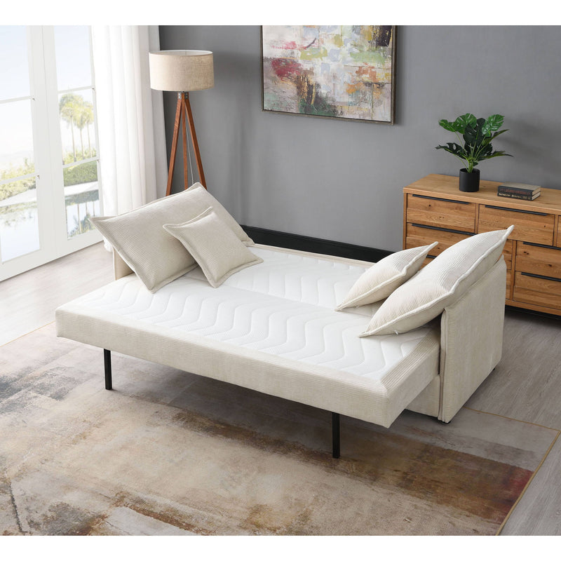 Elisea - Sleeper Sectional Sofa With 2 Toss Pillows - Beige
