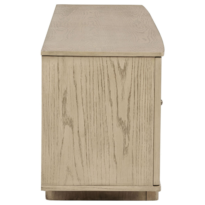 Kailani 79-inch 4-door Cane TV Stand Media Console Beige Oak