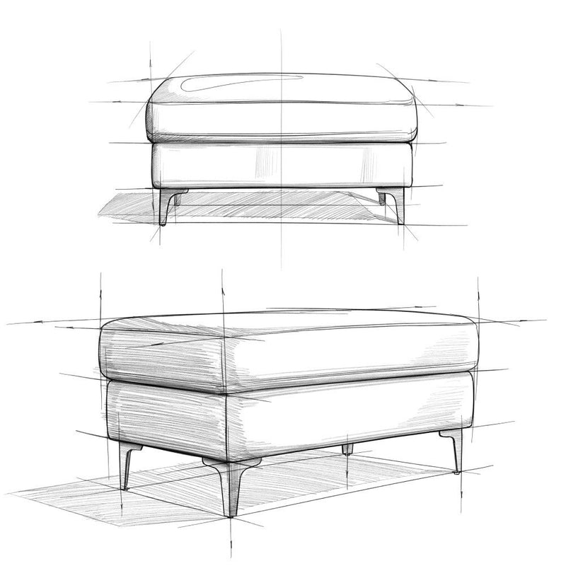 Ava - Ottoman - Cream