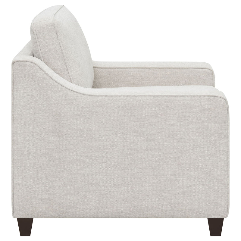 Mahaffey - Upholstered Sloped Track Arm Chair - Beige