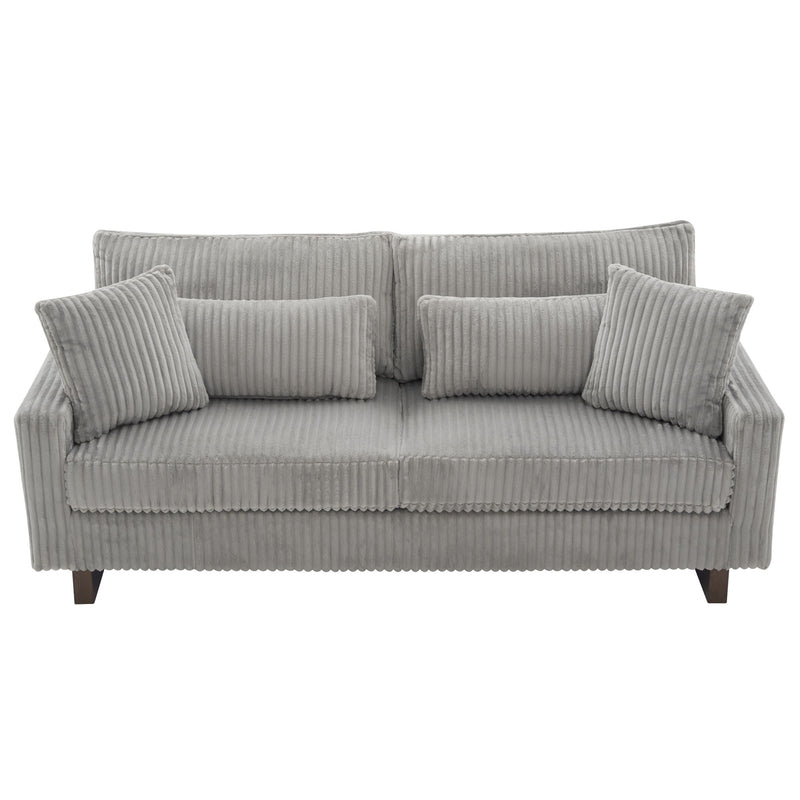 Modern Loveseat Sofa With 4 Pillows