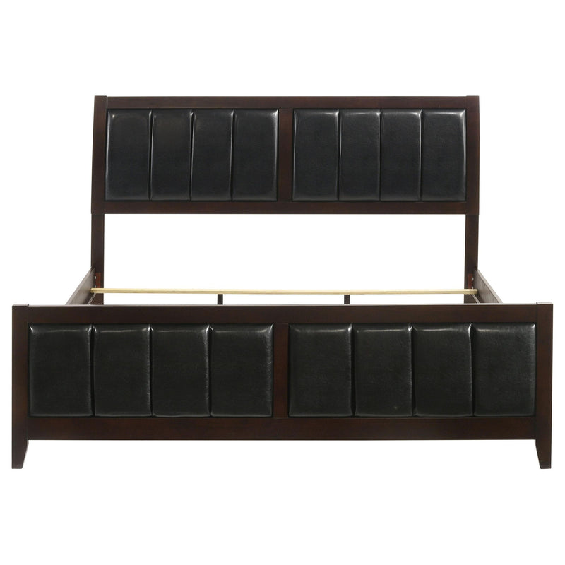 Carlton Wood Eastern King Panel Bed Cappuccino