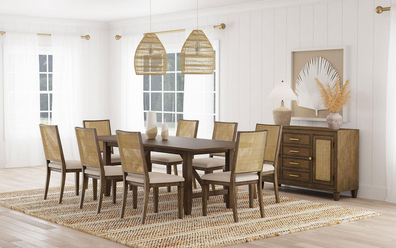 Matisse Woven Rattan Back Dining Side Chair Brown (Set of 2)