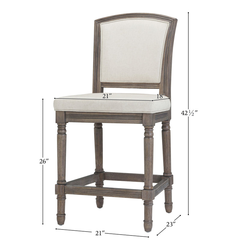 Stool With Upholstered Seat And Back