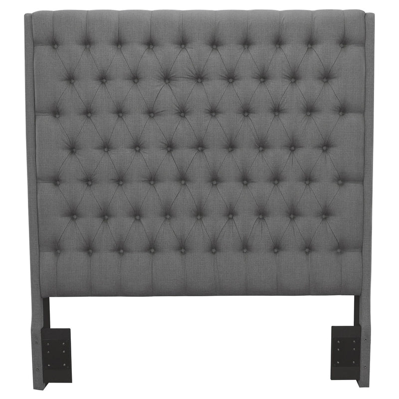 Camille Upholstered Eastern King Panel Headboard Grey