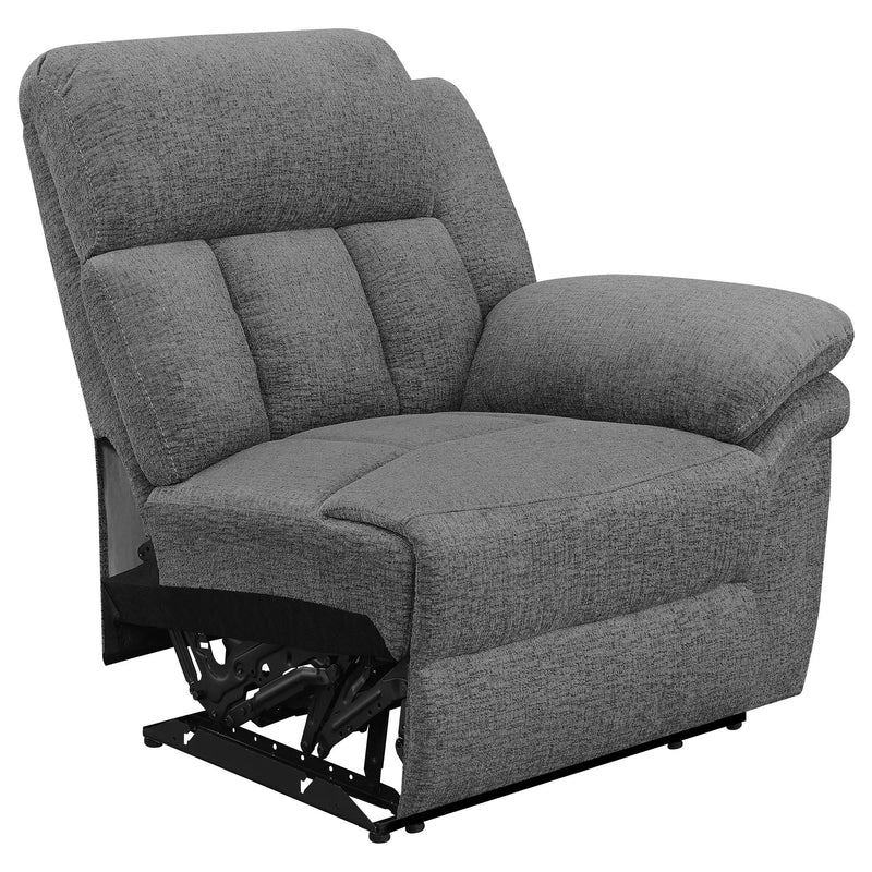Divine - 5 Piece Power Reclining Home Theater Seating Set With Memory Foam Cushions And Storage Consoles
