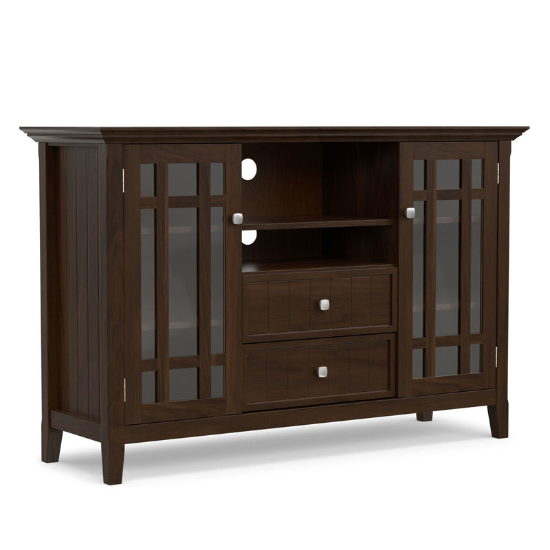 Bedford - Tall TV Media Stand - Dark Tobacco Brown