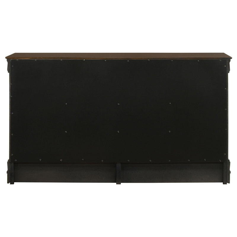 Louis Philippe 6-drawer Dresser Cappuccino